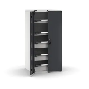 Fami - Armadio con porte con 5 cassetti 2x75 3x150