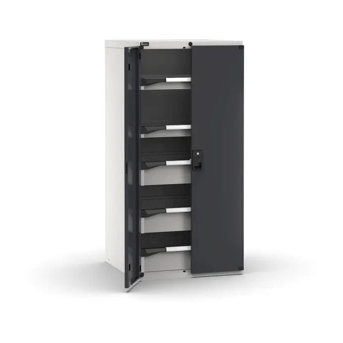 Fami - Armadio con porte con 5 cassetti 2x75 3x150