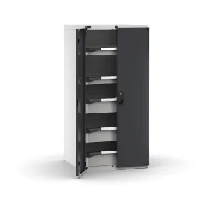 Fami - Armadio con porte con 5 cassetti 2x75 3x150