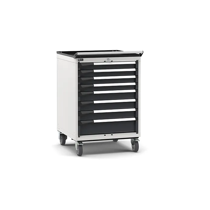 Fami - Armadio con ruote con 8 cassetti 4x75 3x100 1x150