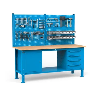 Fami - Banco smontato regolabile con piano in multiplex 30 mm