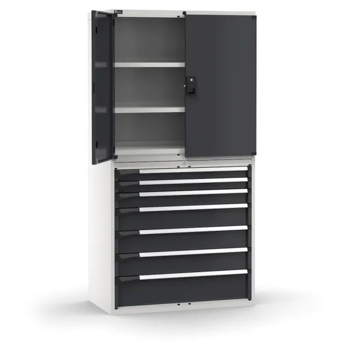 Fami - Armadio con porte con 7 cassetti 3xPR 2x75 1x100 3x150 1x200