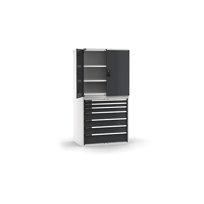 Fami - Armadio con porte con 7 cassetti 3xPR 2x75 1x100 3x150 1x200
