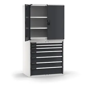 Fami - Armadio con porte con 7 cassetti 3xPR 2x75 1x100 3x150 1x200