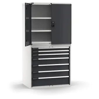 Fami - Armadio con porte con 7 cassetti 3xPR 2x75 1x100 3x150 1x200