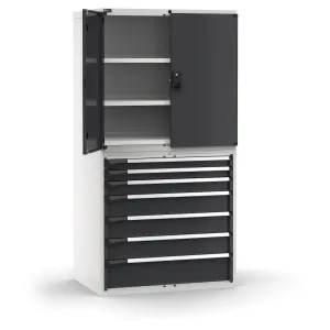 Fami - Armadio con porte con 7 cassetti 3xPR 2x75 1x100 3x150 1x200