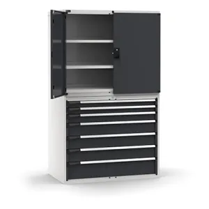 Fami - Armadio con porte con 7 cassetti 3xPR 2x75 1x100 3x150 1x200