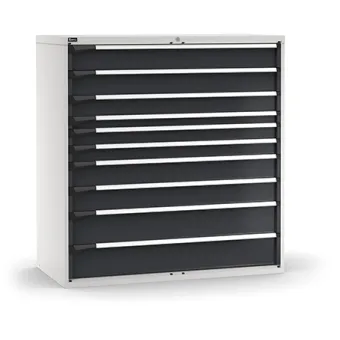Fami - Armadio con 10 cassetti 2x150 1x125 1x75 2x100 2x150 2x200