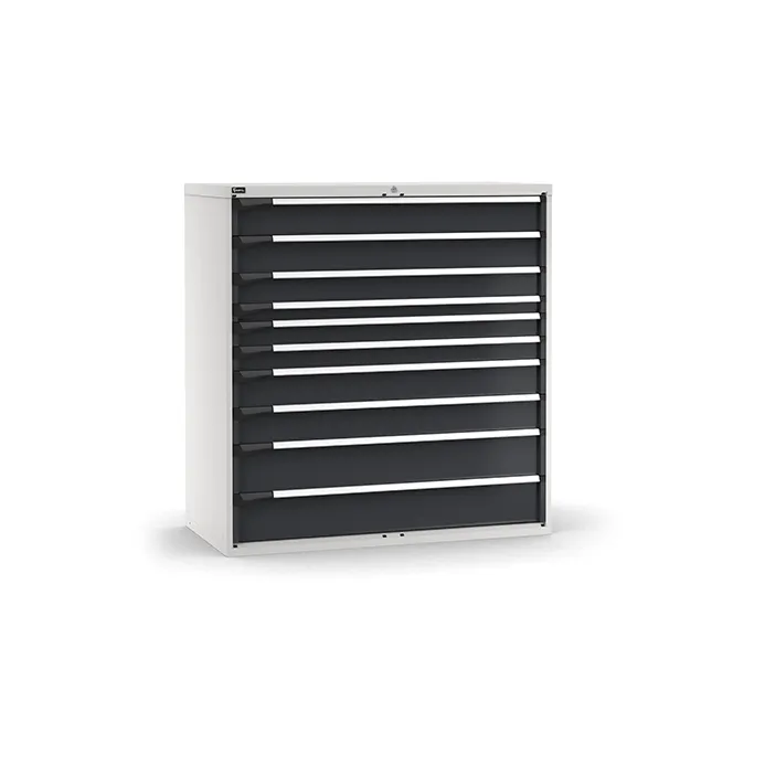 Fami - Armadio con 10 cassetti 2x150 1x125 1x75 2x100 2x150 2x200