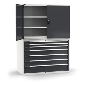 Fami - Armadio con porte con 7 cassetti 3xPR 2x75 1x100 3x150 1x200
