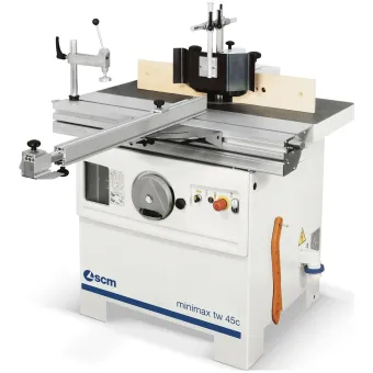SCM - minimax tw 45c toupie ad albero fisso o inclinabile e carro scorrevole
